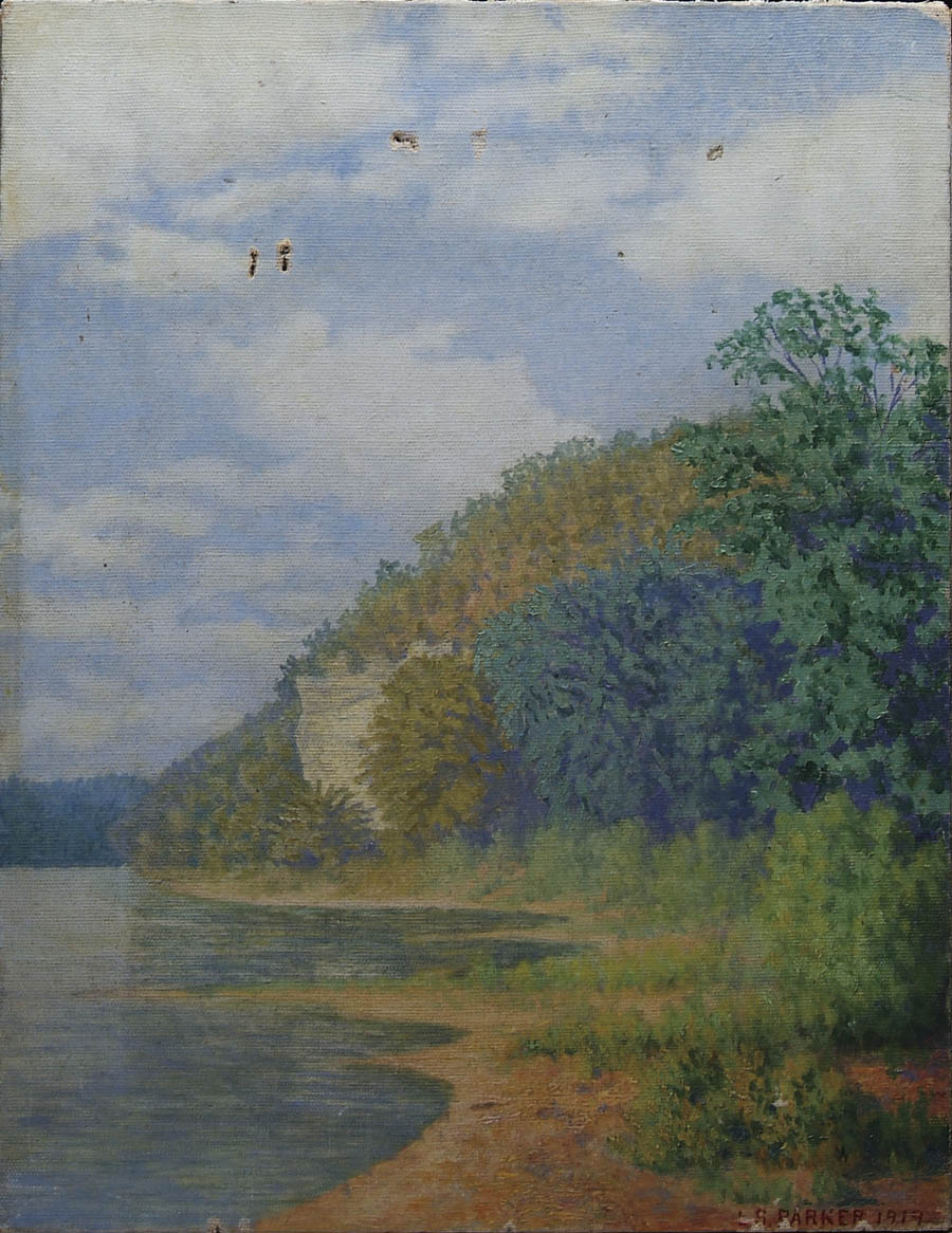 Appraisal: LAWTON SILAS PARKER American - SUMMER LAKESIDE Oil on canvas