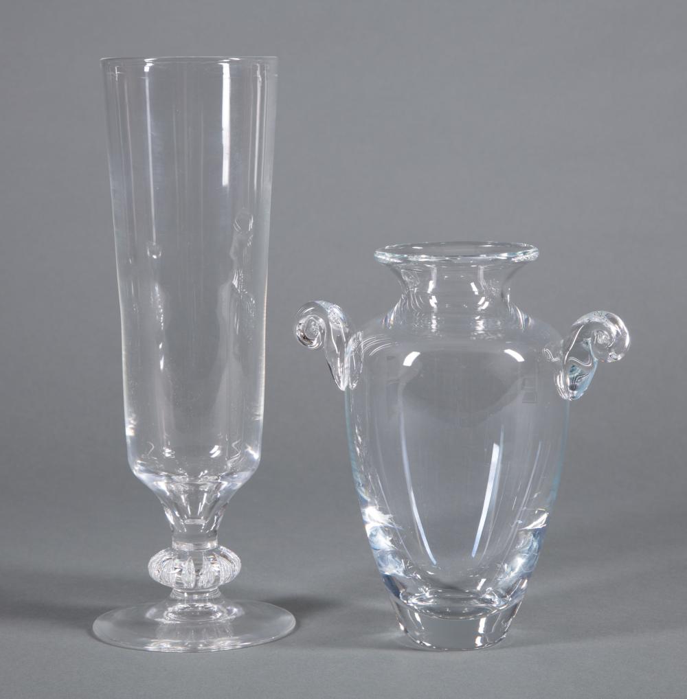 Appraisal: Two Steuben Glass Vases incl a Hellenic Urn and a