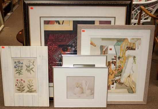 Appraisal: Five assorted framed prints Estimate - No condition report supplied