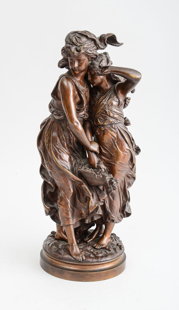 Appraisal: AFTER MOREAU POSSIBLY MATHURIN - THE LOST GIRLS Bronze inscribed