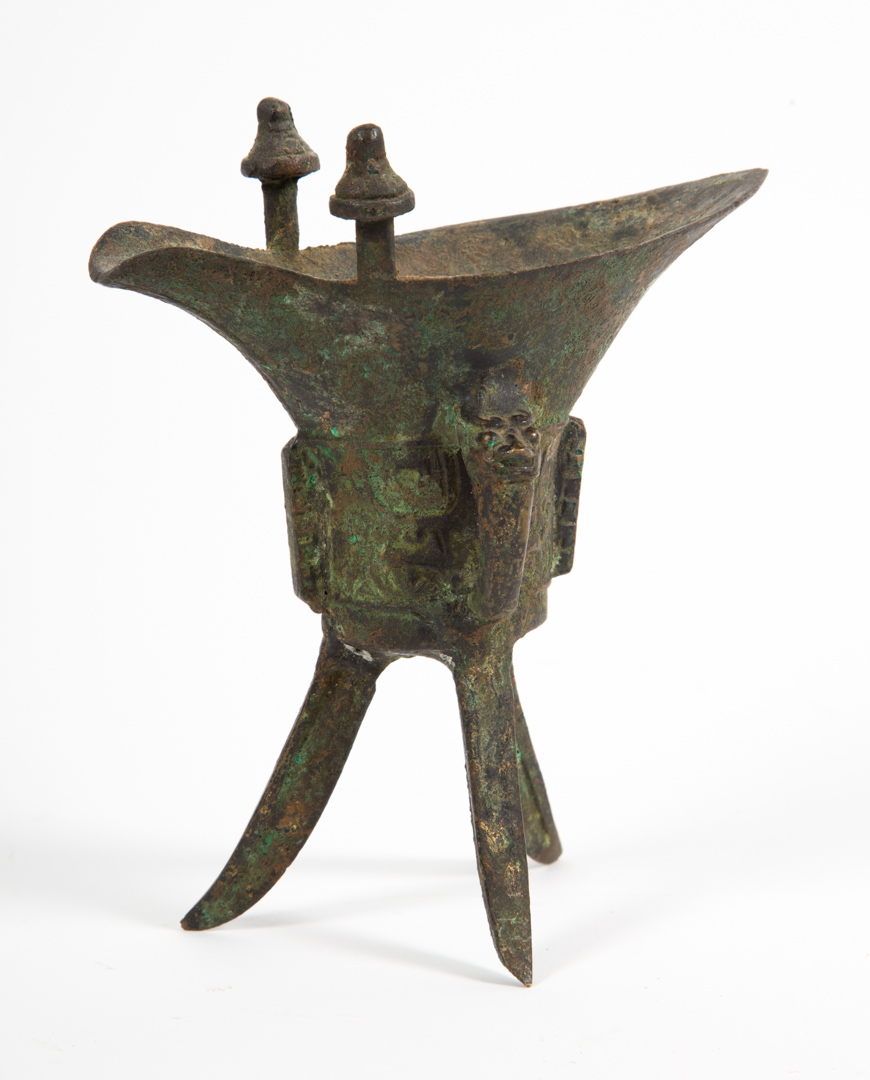 Appraisal: Chinese archaic manner bronze ding in H Condition Metal age