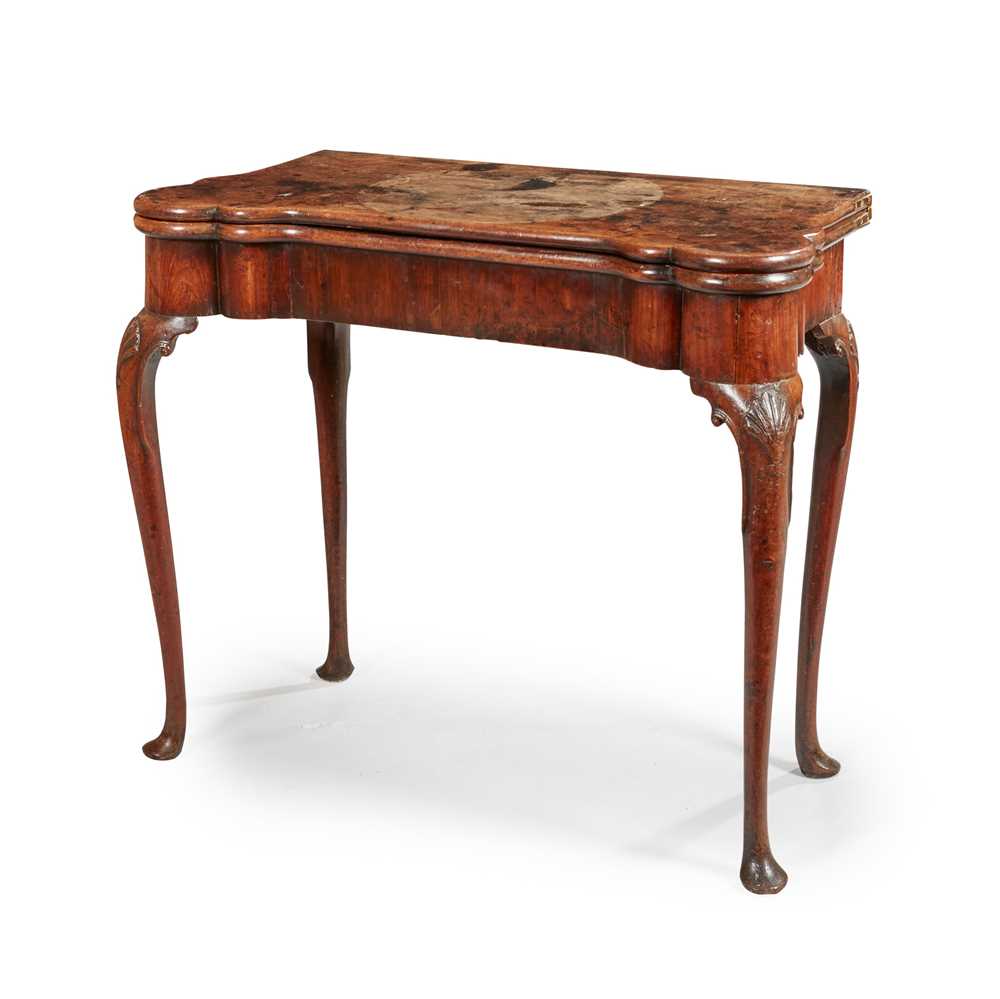 Appraisal: A GEORGE II WALNUT CARD TABLE EARLY TH CENTURY The