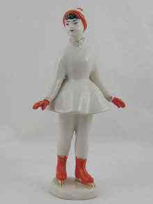 Appraisal: A Ukrainian Soviet figure of an ice skater Ht cm