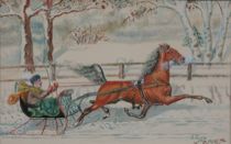 Appraisal: Attributed to John S Lyne American th Century Horse drawn