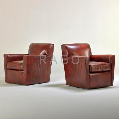 Appraisal: STICKLEY BY EJ AUDI CRAFTSMAN LEATHER Condition Report