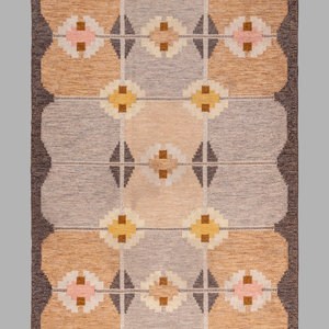 Appraisal: Ingegerd Silow Swedish - Bolmen Flatweave Rug hand-woven wool woven