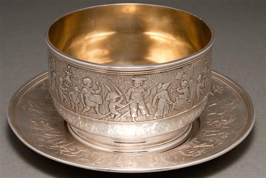 Appraisal: American silver bowl and matching undertray Tiffany Co New York