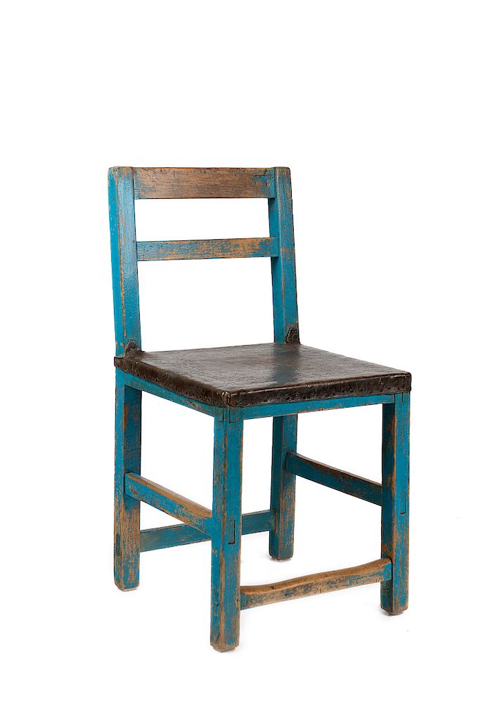 Appraisal: New Mexico Turquoise Chair New Mexico Turquoise Chair wood paint