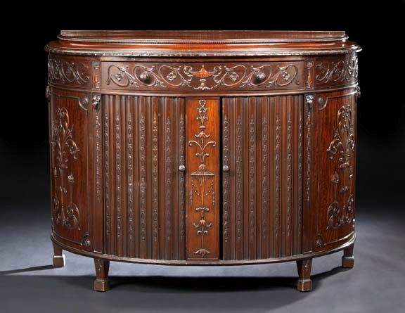 Appraisal: Edwardian Mahogany Server ca in the Adam taste the demi-lune