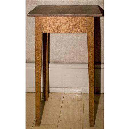 Appraisal: Federal Tiger Maple Single-Drawer Work Table Estimate -