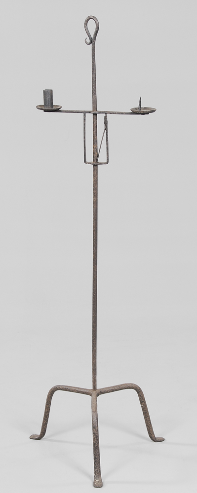 Appraisal: Wrought Iron Lighting Device probably American late th early th