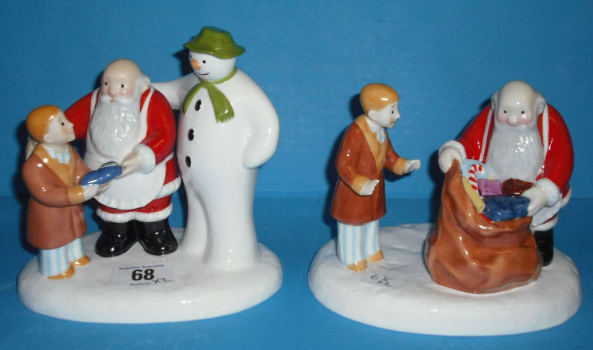 Appraisal: Coalport Snowman Figures The Special Gift And Lets See If