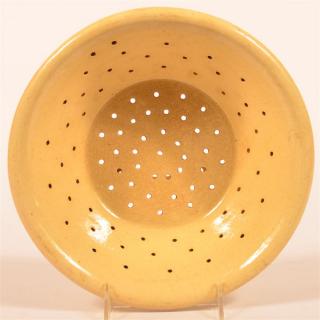 Appraisal: Yellowware Flared Edge Colander - h x - diam