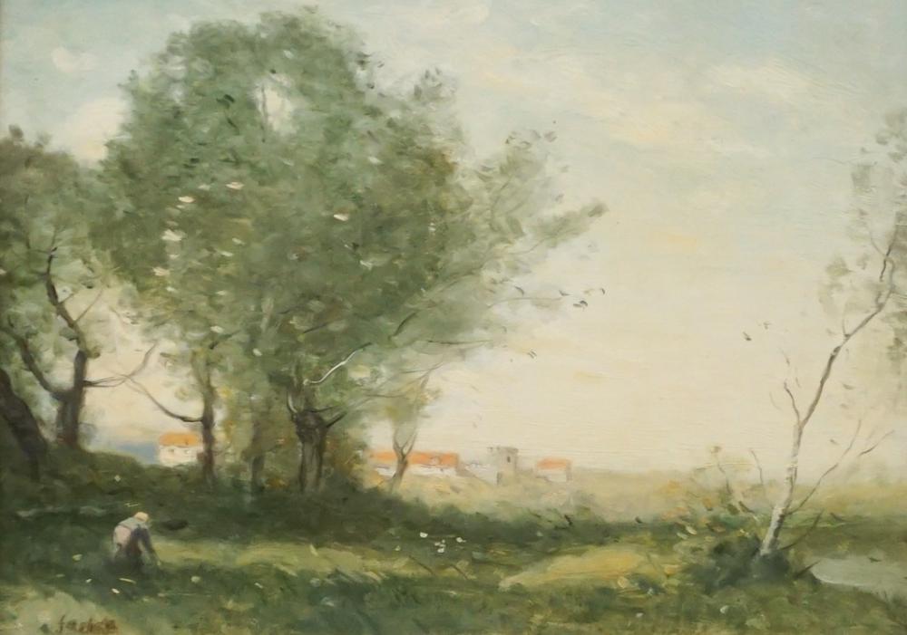 Appraisal: FERHEK AFTER J B C COROT WOMAN IN LANDSCAPE OIL