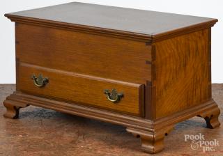 Appraisal: Miniature walnut blanket chest by Marshall Brinton West Chester Pennsylvania