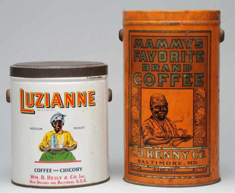 Appraisal: Luzianne Mammy's Coffee Tins No handles and no lid on