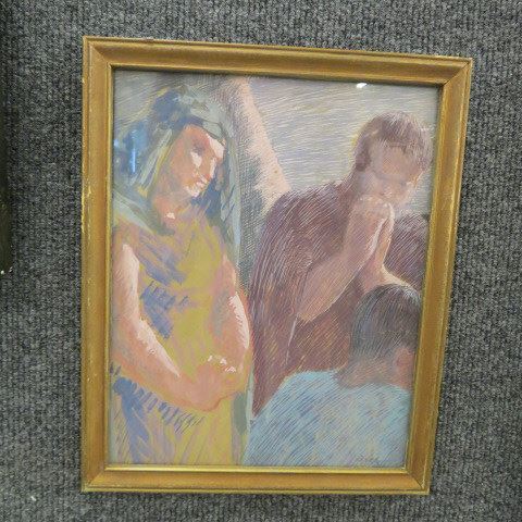 Appraisal: Francis Joseph Gyra painting Study for the Entombment x info