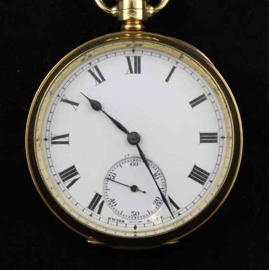 Appraisal: A George V ct gold Zenith keyless lever pocket watch