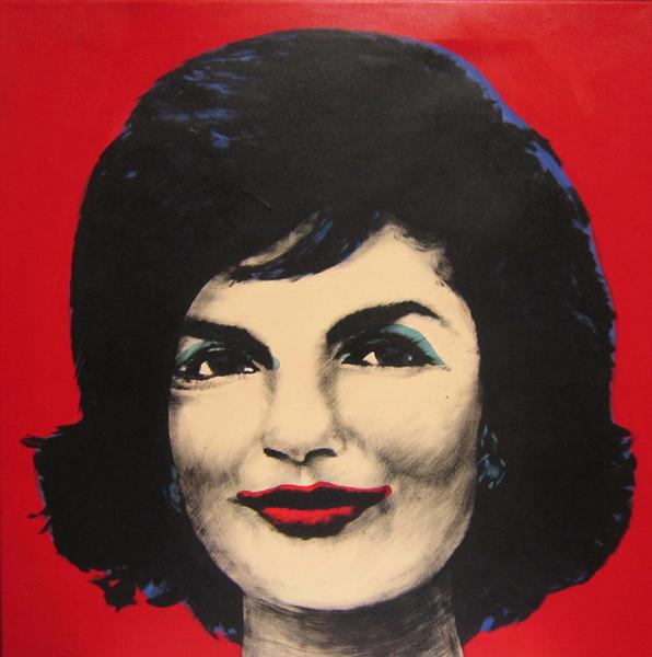 Appraisal: ARTIST UNKNOWN AFTER ANDY WARHOL JACKIE KENNEDY ACRYLIC ON CANVAS