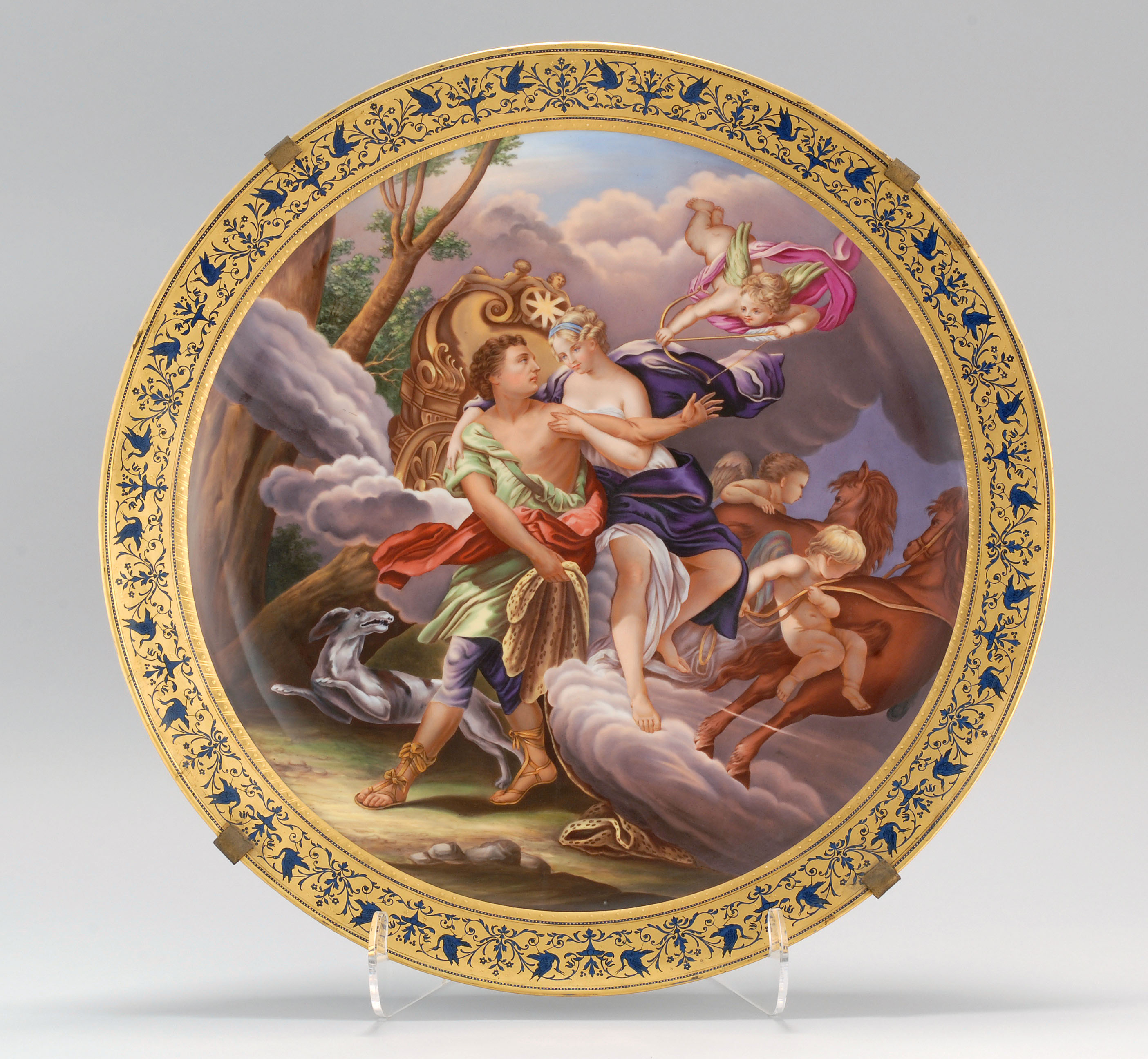 Appraisal: ROYAL VIENNA MYTHOLOGICAL HAND-PAINTED PORCELAIN CHARGER Early th CenturyIn circular