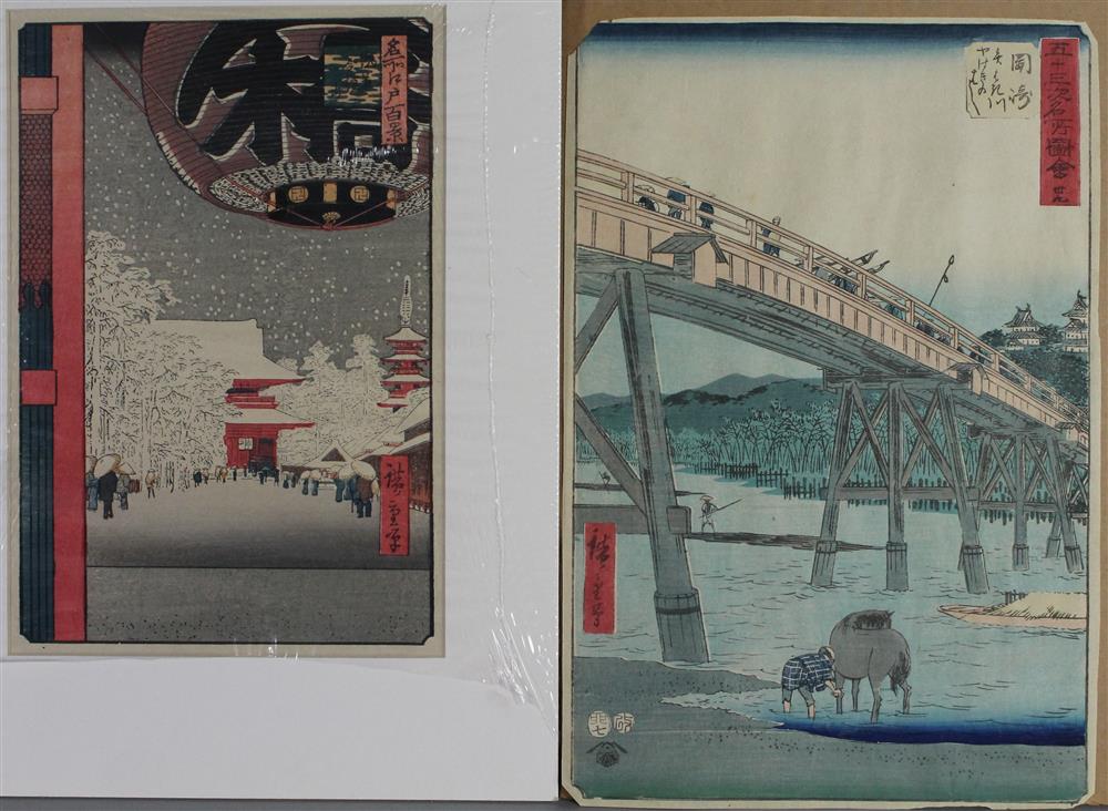 Appraisal: UTAGAWA HIROSHIGE JAPANESE - ASAKUSA KINRYUZAN KINRYUZAN TEMPLE AT ASAKUZA