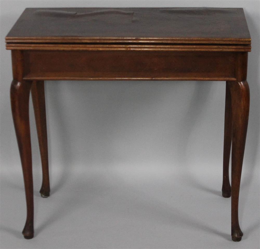 Appraisal: CONTINENTAL PROVINCIAL FLIP TOP GAMES TABLE having a rectangular hinged