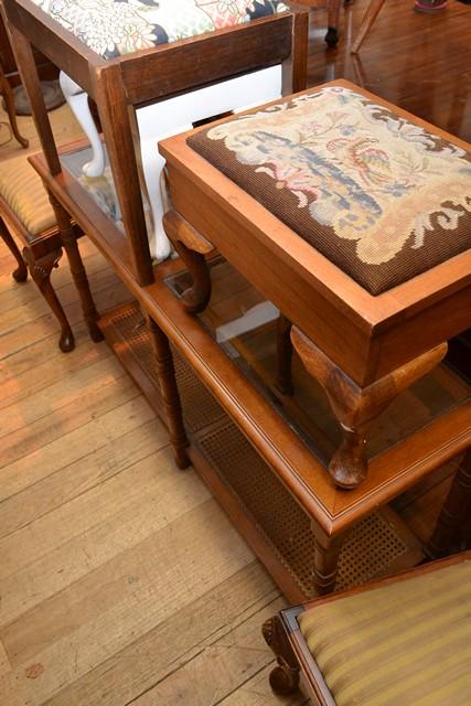 Appraisal: A GLAZED INSET HALL TABLE