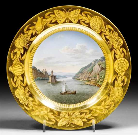 Appraisal: TOPOGRAPHIC PLATE Berlin KPM circa With a view of the