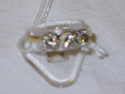 Appraisal: A THREE STONE DIAMOND RING approximate weight cts claw set