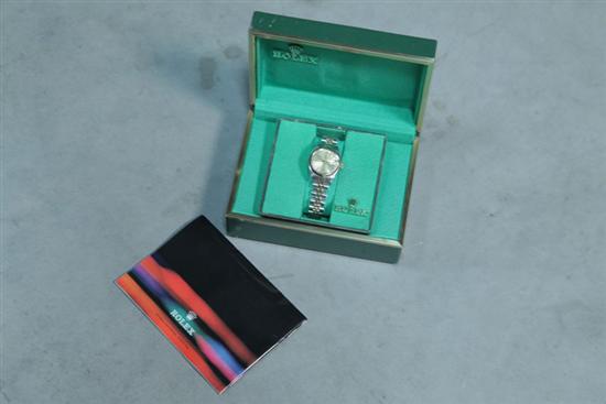 Appraisal: LADIES ROLEX WATCH Rolex Oyster wristwatch with two-toned band and