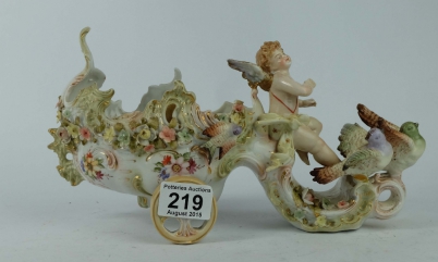 Appraisal: Continental figure group of Cherub with carriage