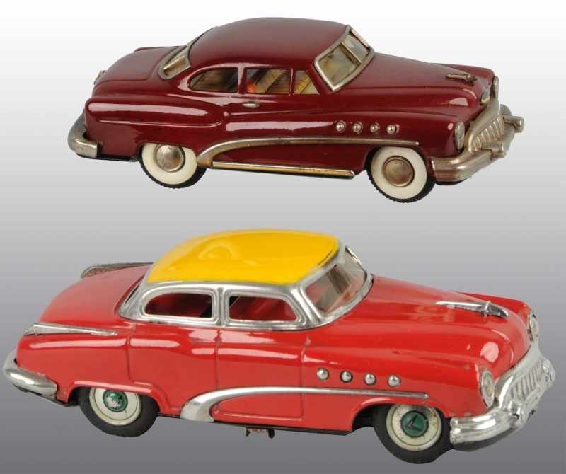 Appraisal: Lot of Tin Litho Buick Automobile Toys Description Japanese Working