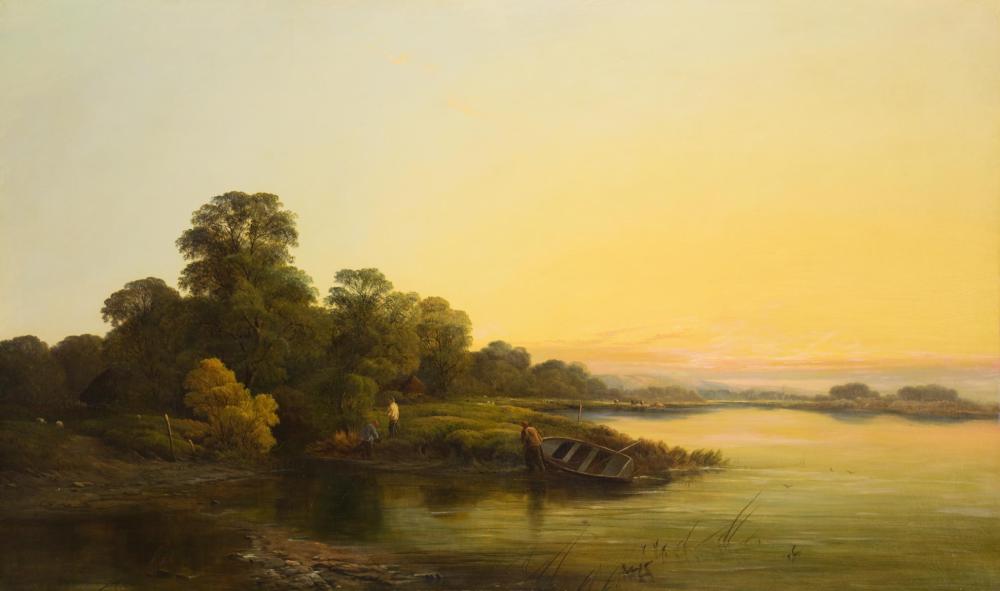 Appraisal: WALTER HEATH WILLIAMS United Kingdom - oil on canvas River