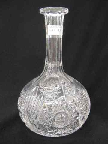 Appraisal: Cut Glass Carafe starburst decor brilliant period '' excellent