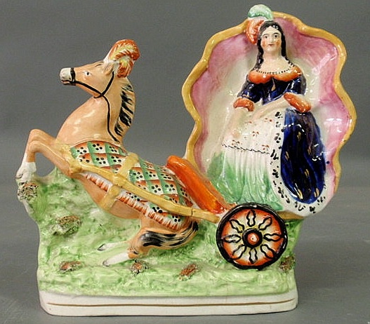 Appraisal: Rare Staffordshire figural group of Mademoiselle Alboni playing Cinderella h