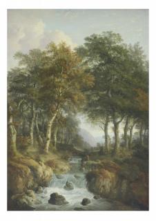 Appraisal: William Traies Landscape Painting Oil on canvas landscape attributed to