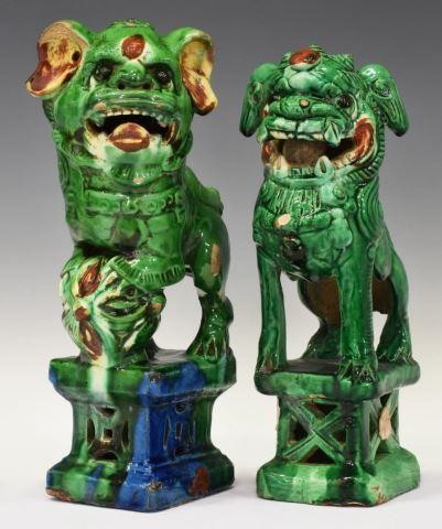 Appraisal: lot of Chinese ceramic Foo Dog incense holders of similar