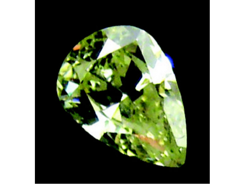 Appraisal: PEAR CUT NATURAL YELLOW DIAMOND Pear cut diamond weighing ct