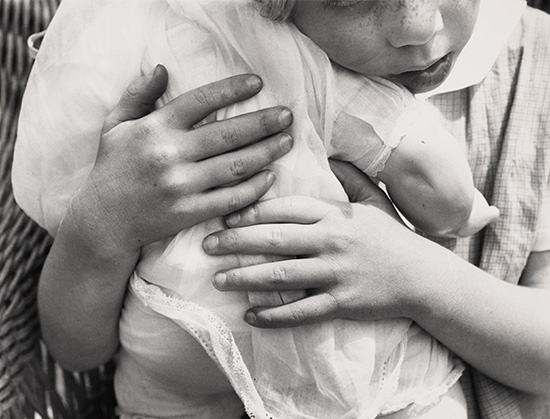 Appraisal: LAVENSON ALMA - Untitled child with doll Silver print x