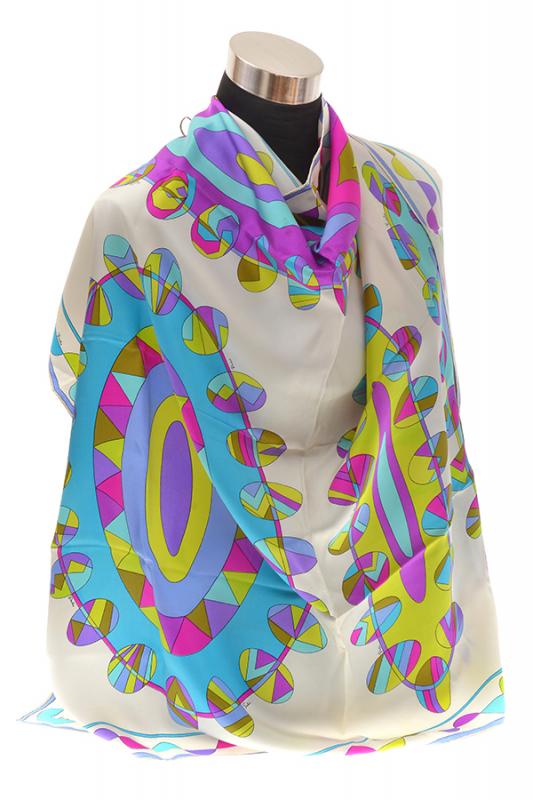 Appraisal: A 'S PUCCI SCARF Silk multicoloured abstract patterned print