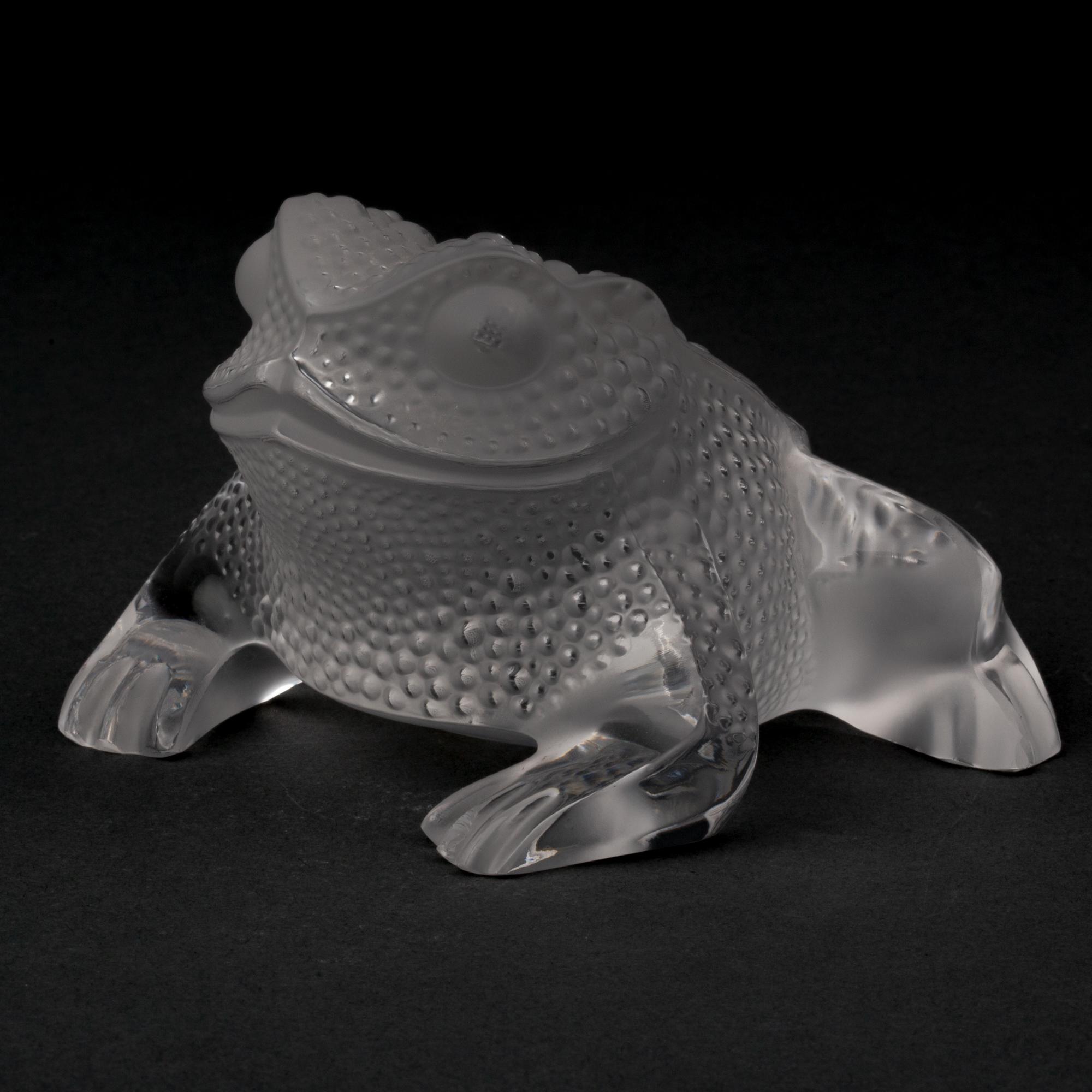 Appraisal: LALIQUE GREGOIRE TOAD A Lalique Gregoire frosted crystal toad Signed