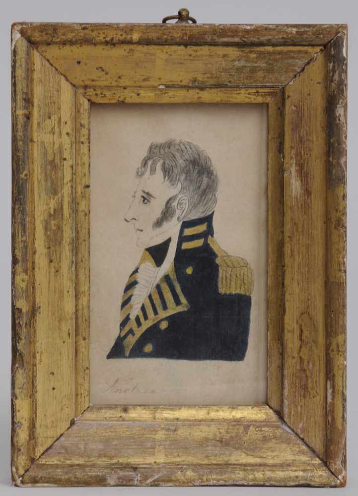 Appraisal: PORTRAIT MINIATURE OF AN OFFICER EARLY TH C Watercolor on