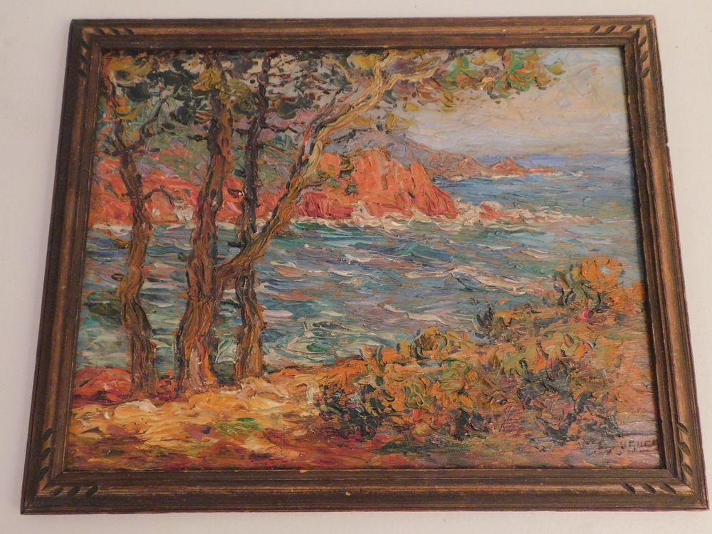 Appraisal: V L CUGUEN - IMPRESSIONIST PAINTING Old impressionistic oil painting