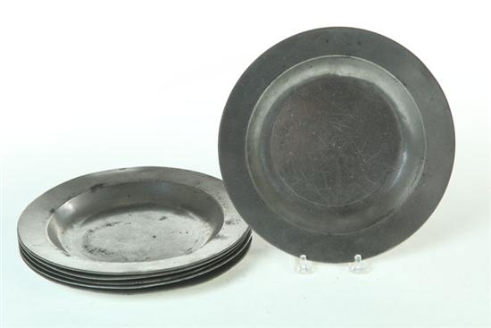 Appraisal: SIX PEWTER PLATES European th century