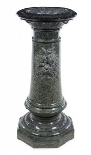 Appraisal: A Continental Marble Pedestal Height inches A Continental Marble Pedestal