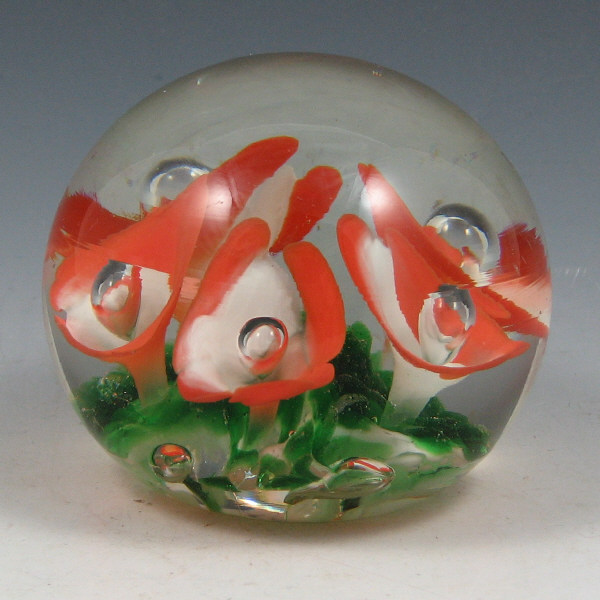 Appraisal: St Clair Maude and Bob Floral Paperweight Maude and Bob