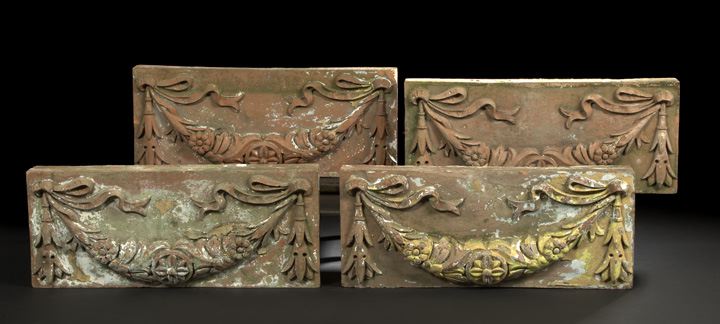 Appraisal: Set of Eight Large Jabez Thompson Terracotta Works Norwich Architectural