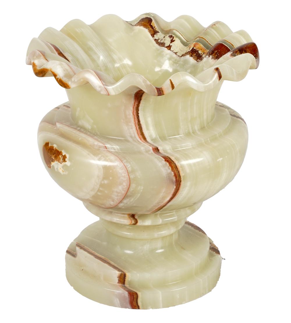 Appraisal: ITALIAN ROCOCO-STYLE ONYX VASECondition one piece very heavy Provenance The