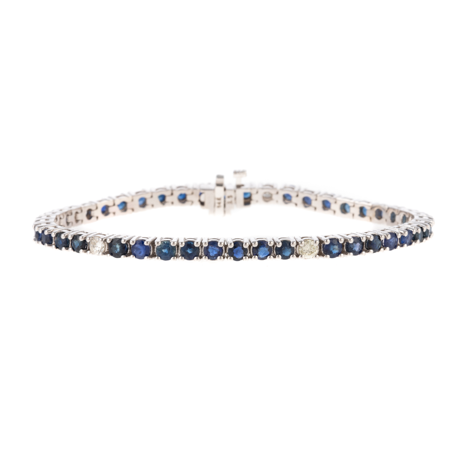 Appraisal: A CTW SAPPHIRE DIAMOND BRACELET IN K K white gold