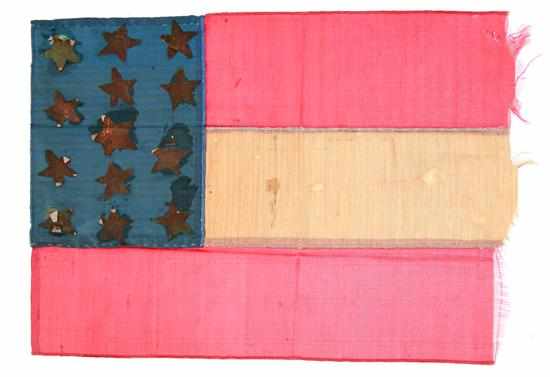 Appraisal: First National Confederate Bible flag th century composed of silk